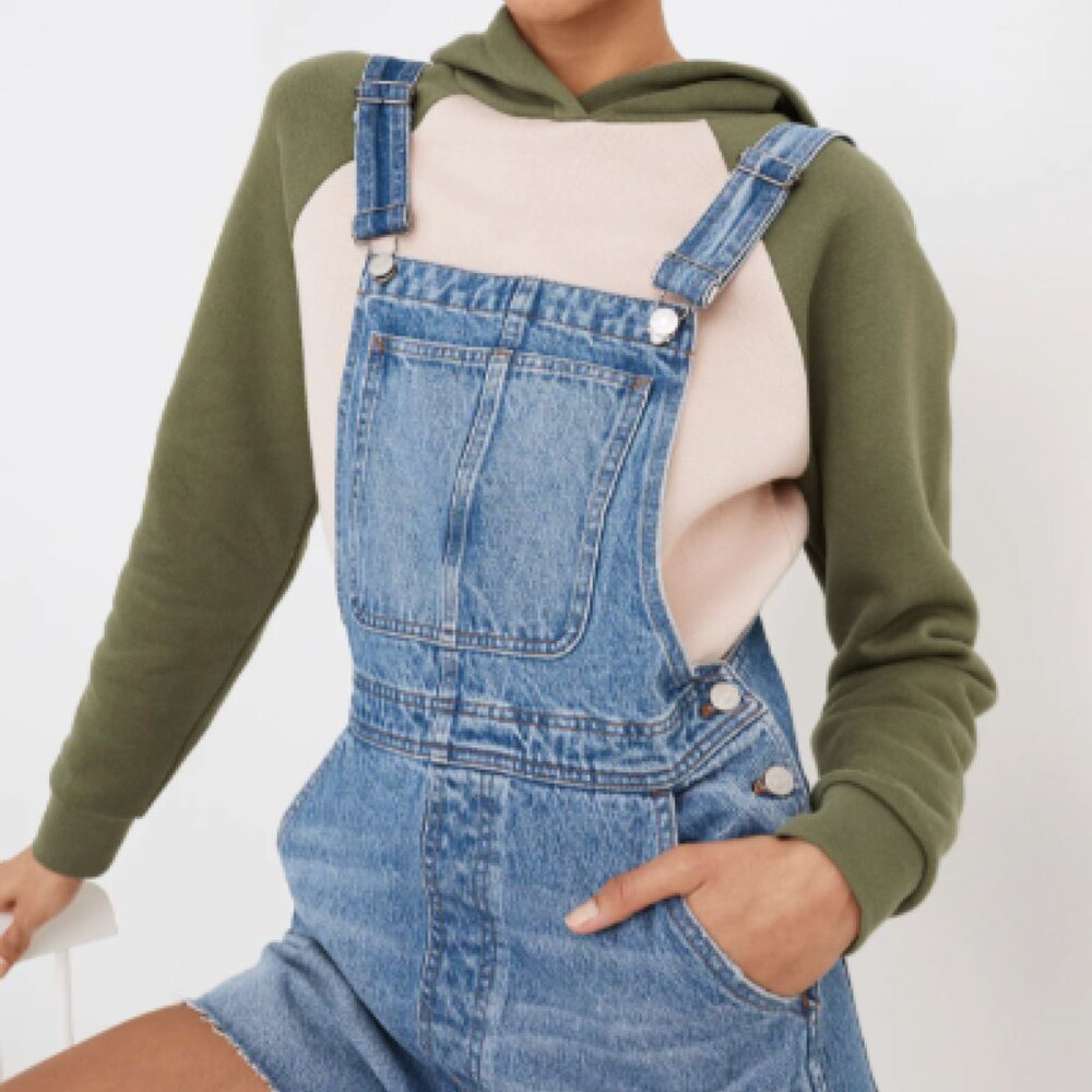 Madewell Adirondack Short Overalls in Denville Wash Size M Style MC663 NWT Boho